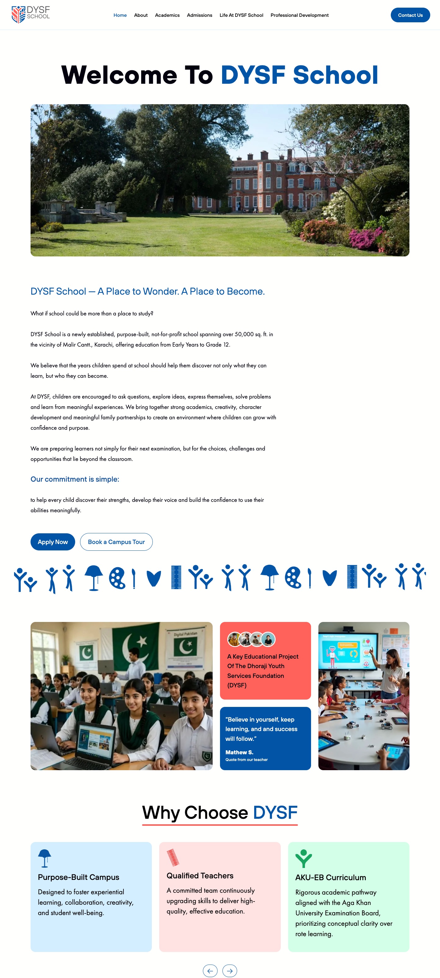 Screenshot of DYSF School
