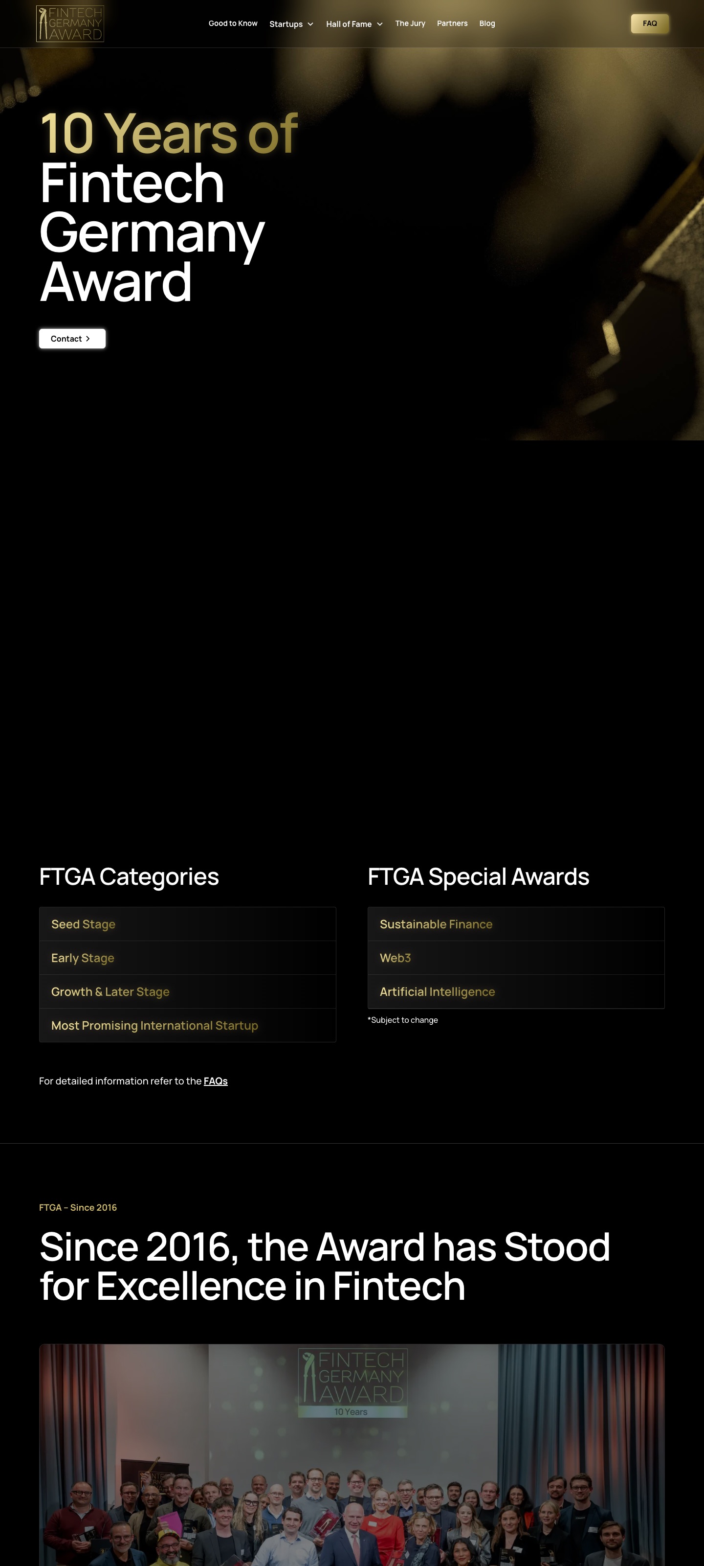 Screenshot of Fintech Germany Award